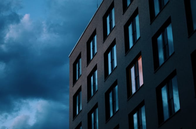 Apartment with tinted windows